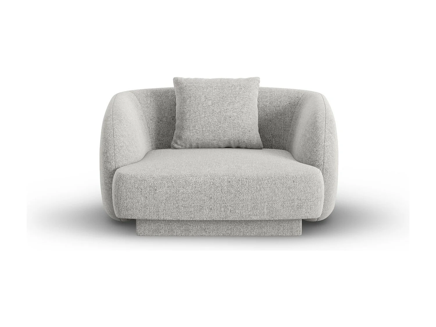 Cosmopolitan Design - Fauteuil "Tulum" Chenille, Lichtgrijs - 103x90x70cm