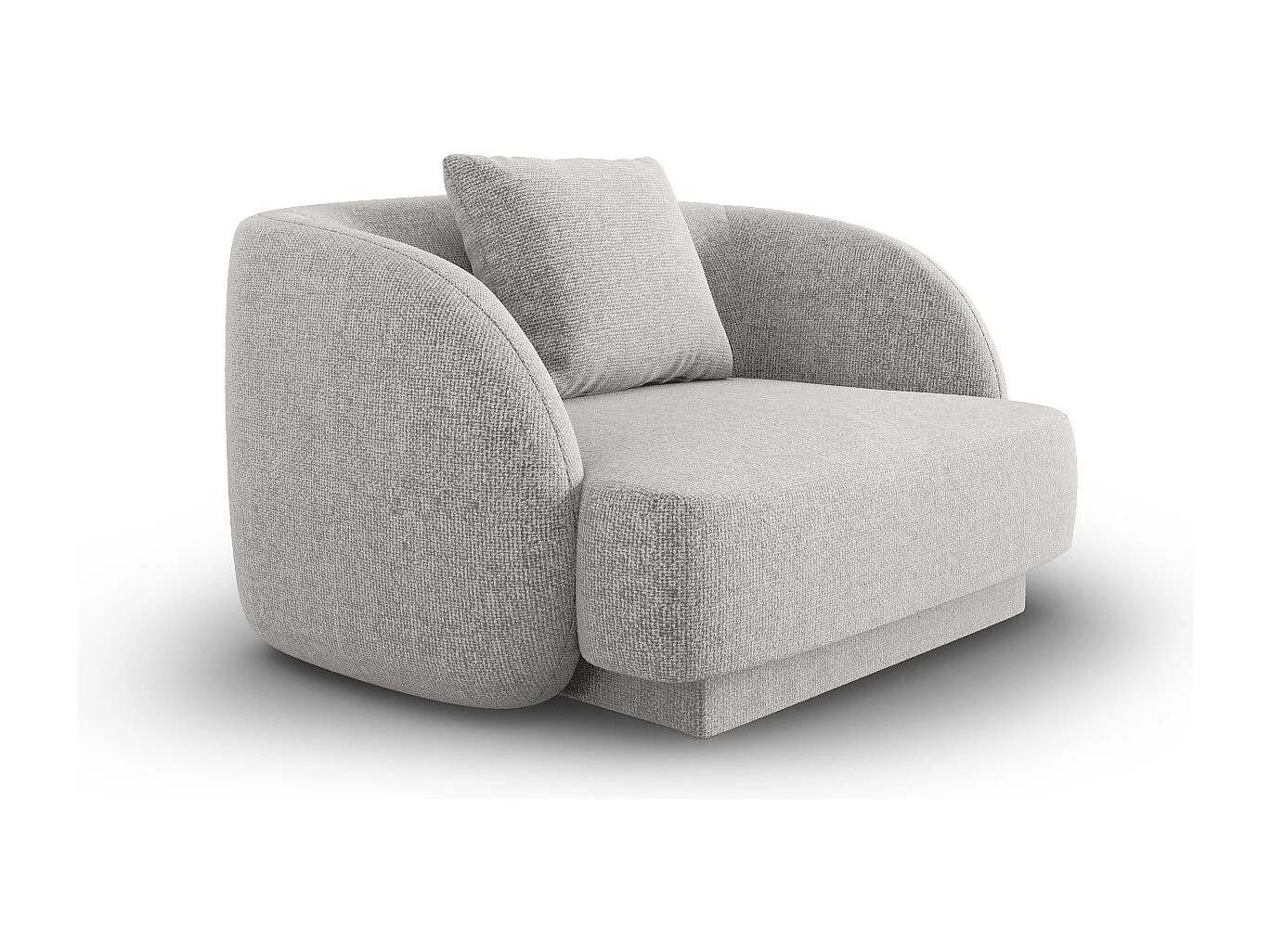 Cosmopolitan Design - Fauteuil "Tulum" Chenille, Lichtgrijs - 103x90x70cm