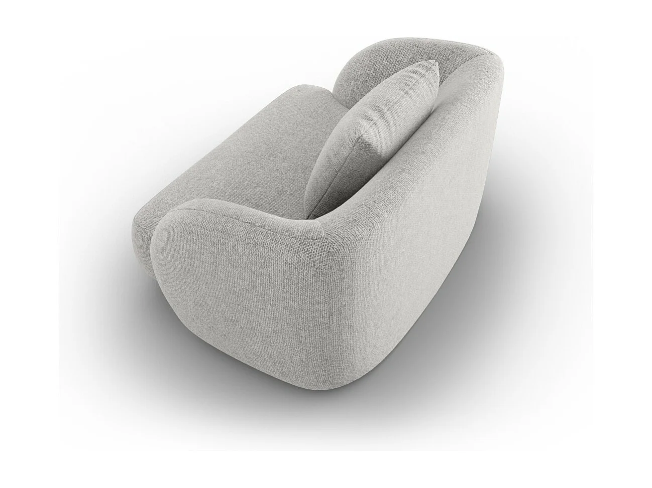Cosmopolitan Design - Fauteuil "Tulum" Chenille, Lichtgrijs - 103x90x70cm