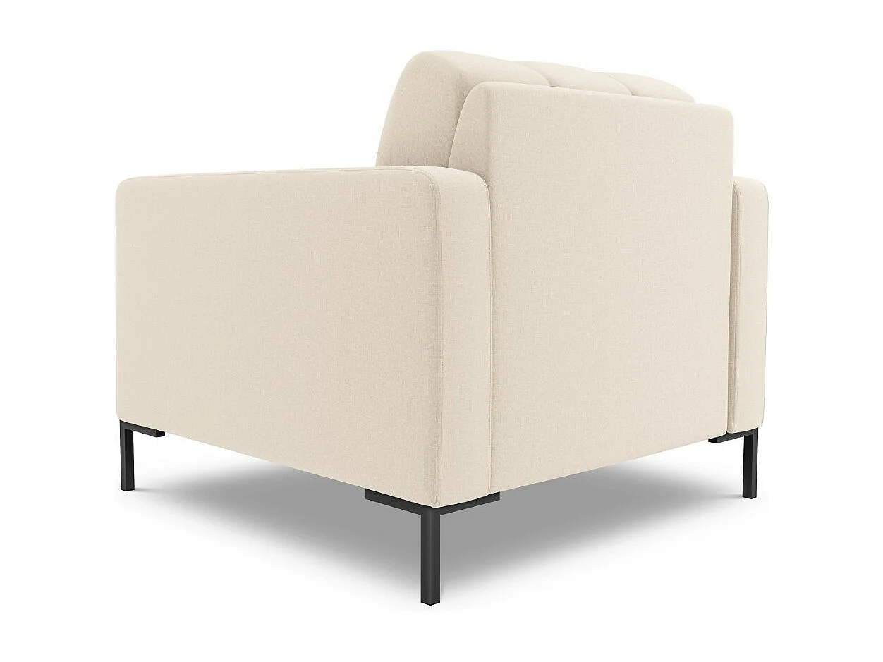 Cosmopolitan Design - Fauteuil "Bali" en tissu structurel beige clair - 87x92x75cm