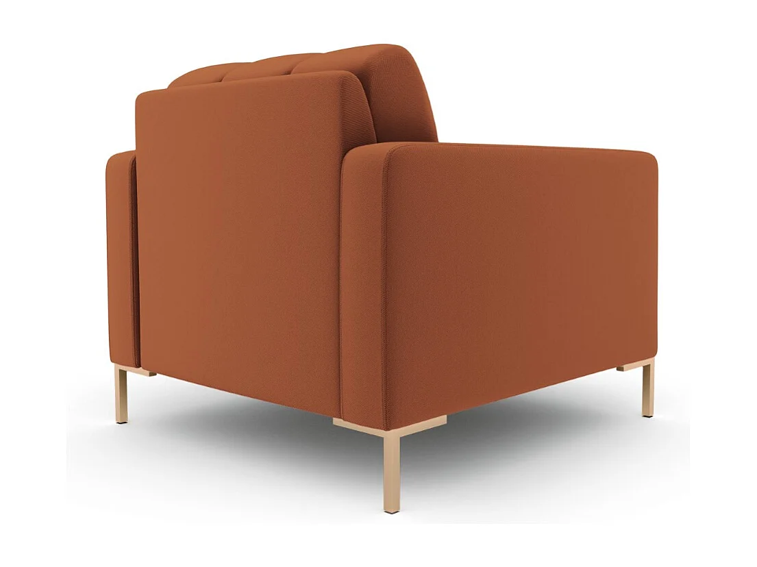 Cosmopolitan Design - Fauteuil "Bali" Structurele stof, Baksteen - 87x92x75cm