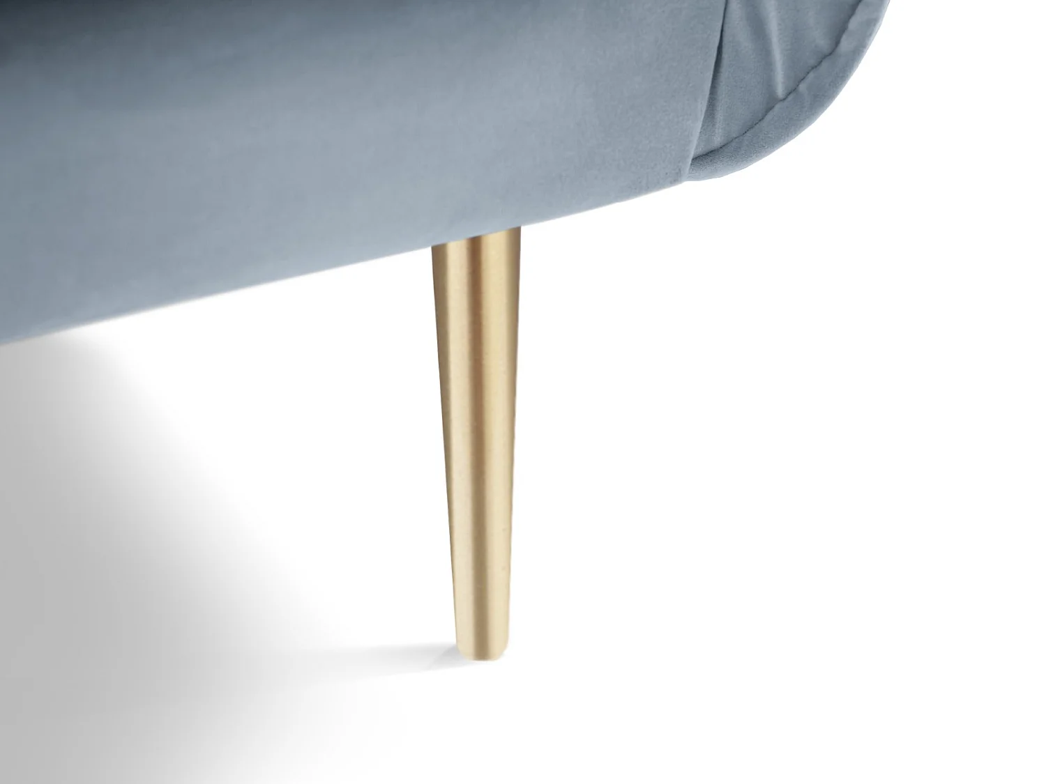 Cosmopolitan Design - Fauteuil "Vienna" Flueel, Lichtblauw - 97x94x95cm