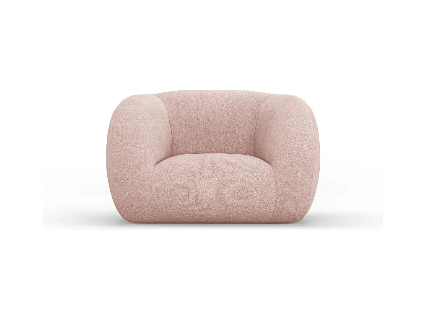 Cosmopolitan Design - Fauteuil "Essen" Boucle, Poederroze - 130x95x86cm