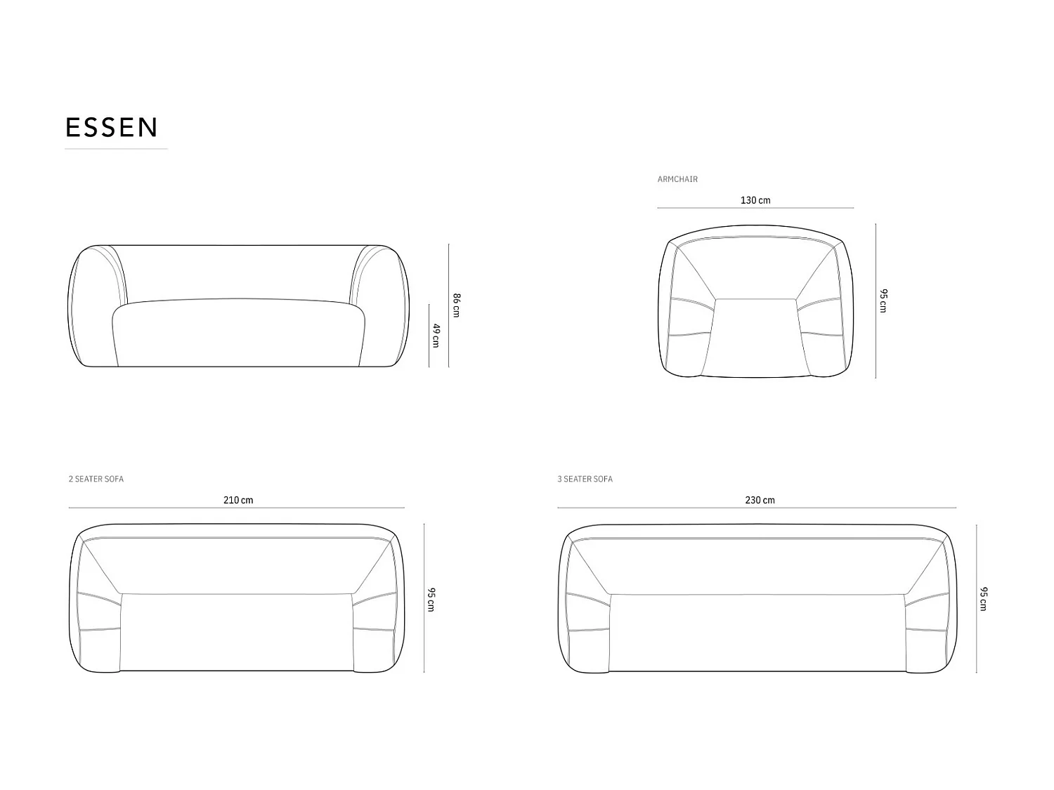 Cosmopolitan Design - Fotel, "Essen" boucle, pudrowy róż - 130x95x86cm