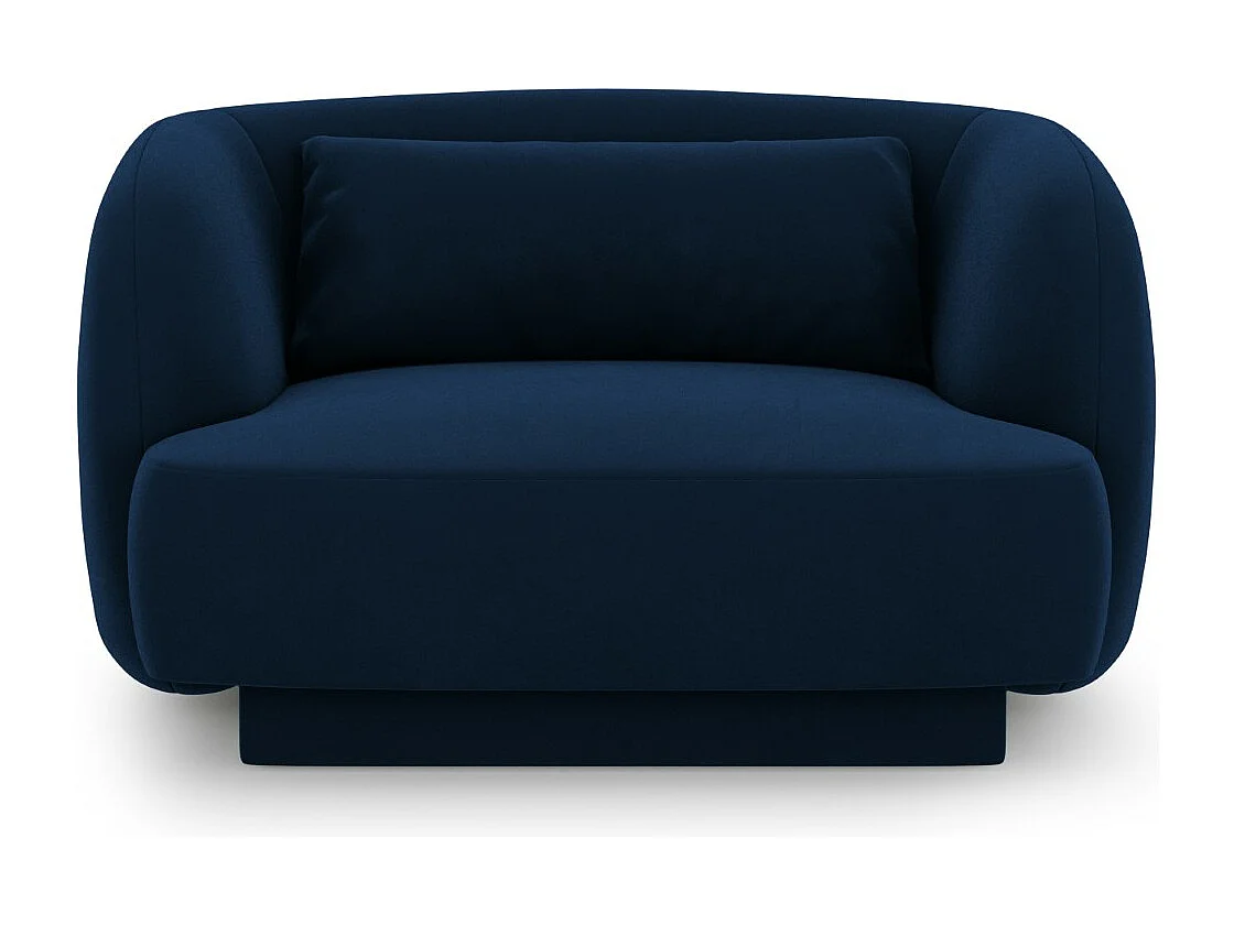 Cosmopolitan Design - Fauteuil "Tulum" en velours bleu roi - 103x90x70cm
