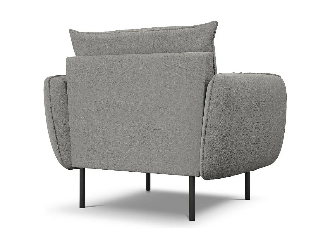 Cosmopolitan Design - Fauteuil "Vienna" en bouclé gris - 97x94x95cm