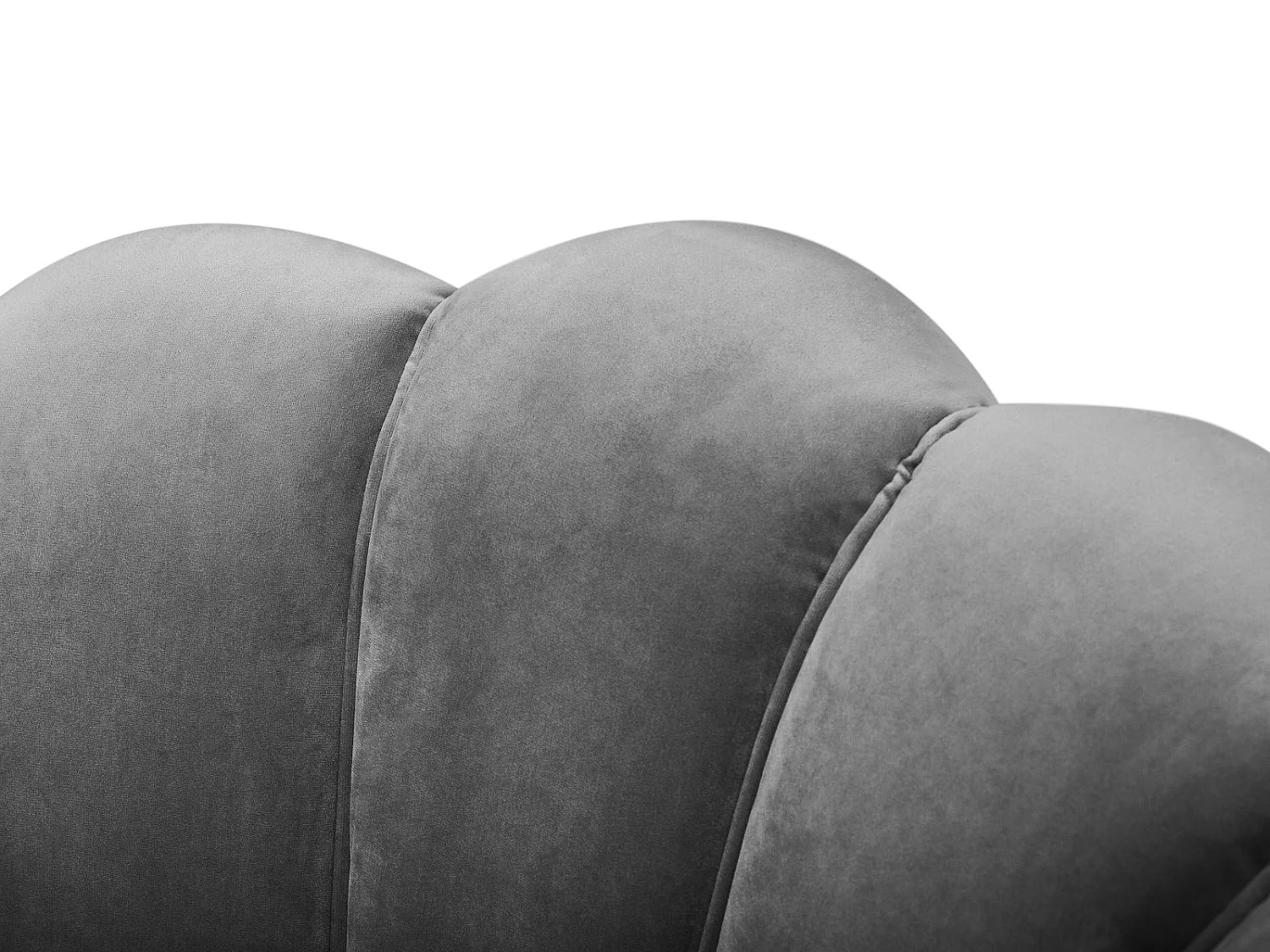 Cosmopolitan Design - Fauteuil "Kingston" Flueel, Lichtgrijs - 98x78x76cm