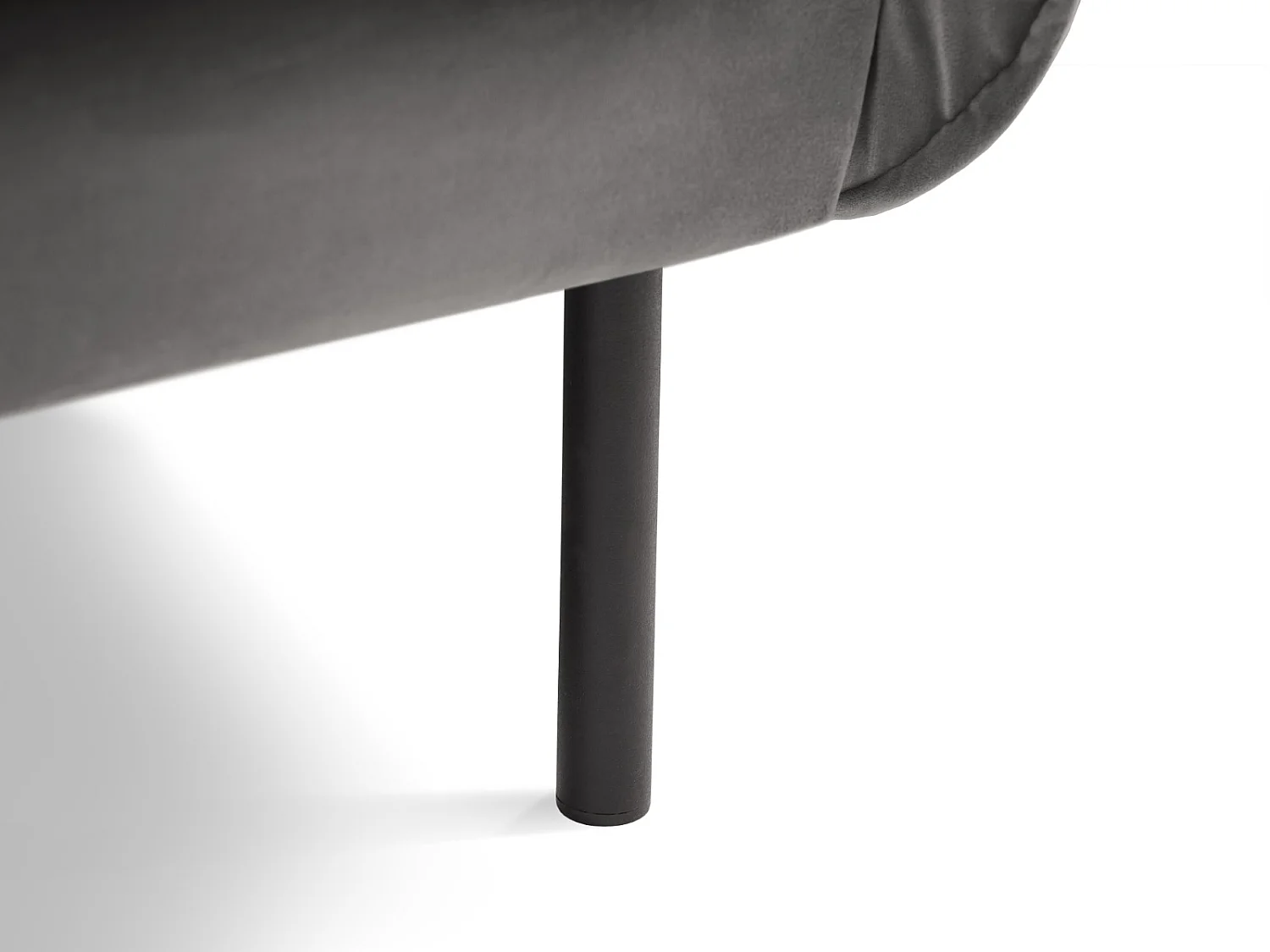 Cosmopolitan Design - Fauteuil "Vienna" en velours gris clair - 97x94x95cm