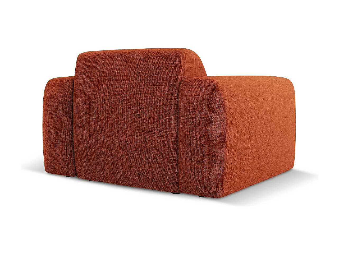 Cosmopolitan Design - 2-Sitzer Sessel "Nolio" aus Chenille-Stoff terrakotta - 105x95x72cm