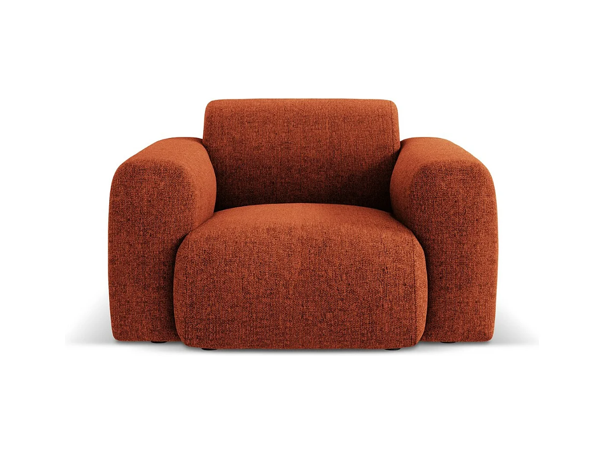 Cosmopolitan Design - Fauteuil "Nolio" 2 zitplaatsen, Chenille, Terracotta - 105x95x72cm