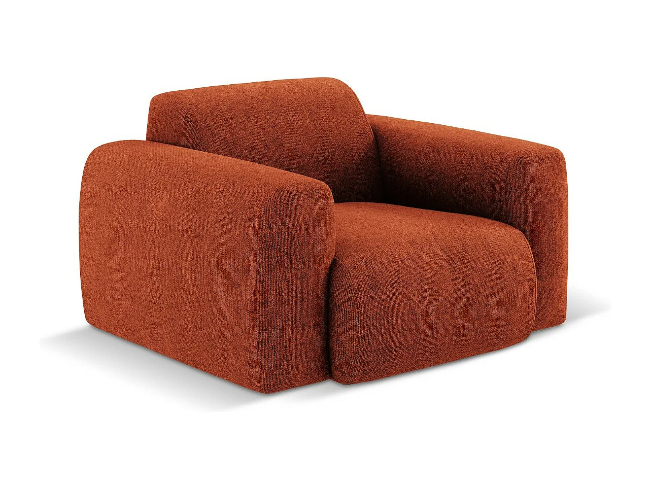 Cosmopolitan Design - Fauteuil "Nolio" 2 places en chenille terracotta - 105x95x72cm