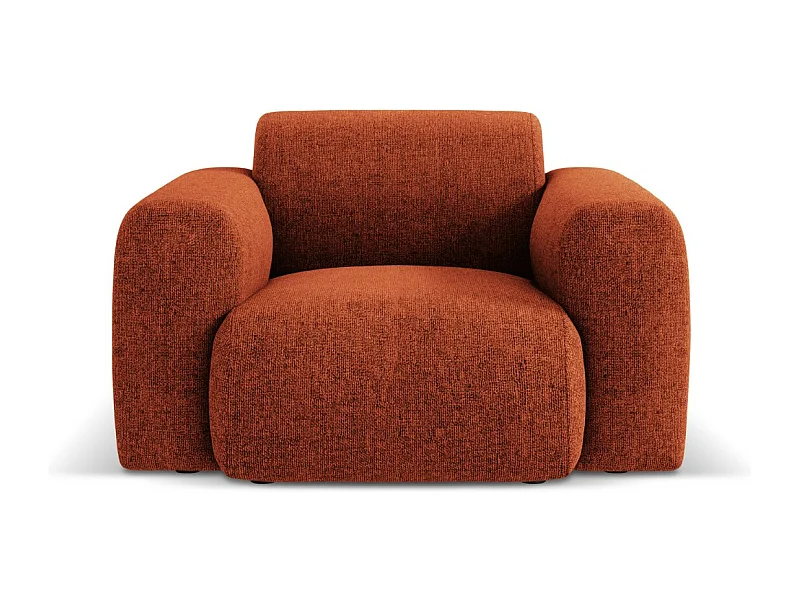 Cosmopolitan Design - Fauteuil "Nolio" 2 places en chenille terracotta - 105x95x72cm