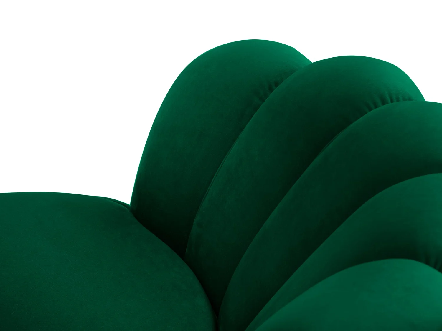 Cosmopolitan Design - Fauteuil "Kingston" en velours vert bouteille - 98x78x76cm