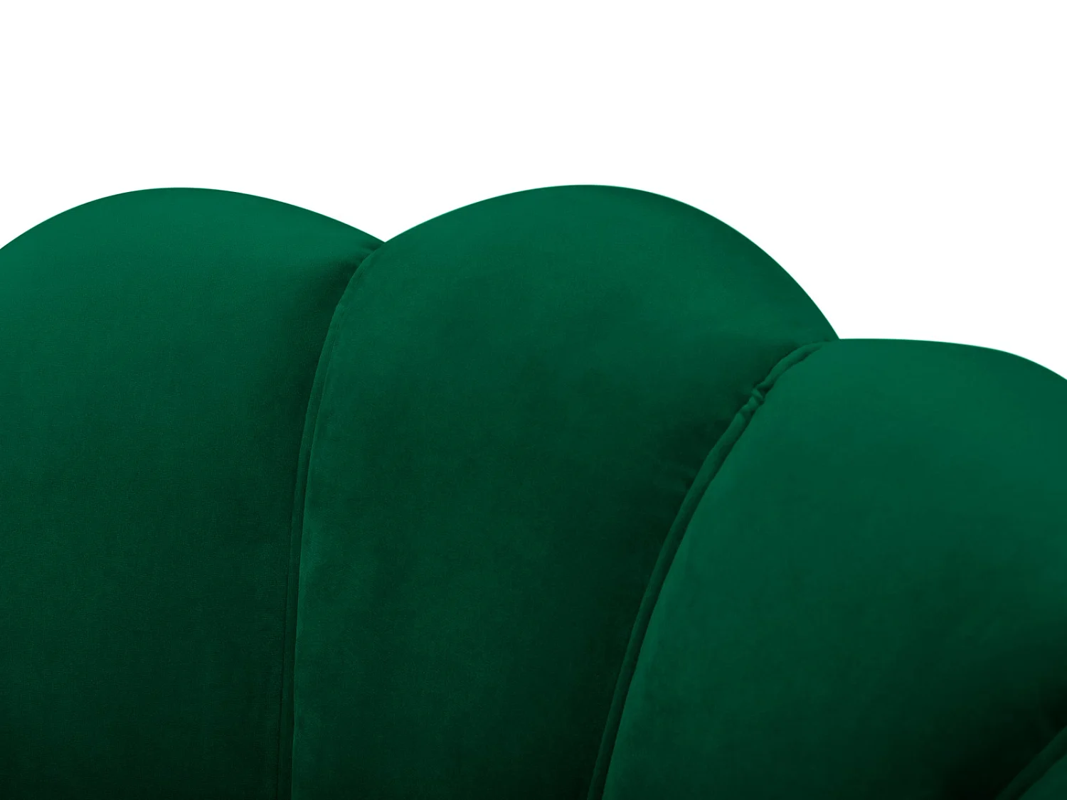 Cosmopolitan Design - Fauteuil "Kingston" en velours vert bouteille - 98x78x76cm
