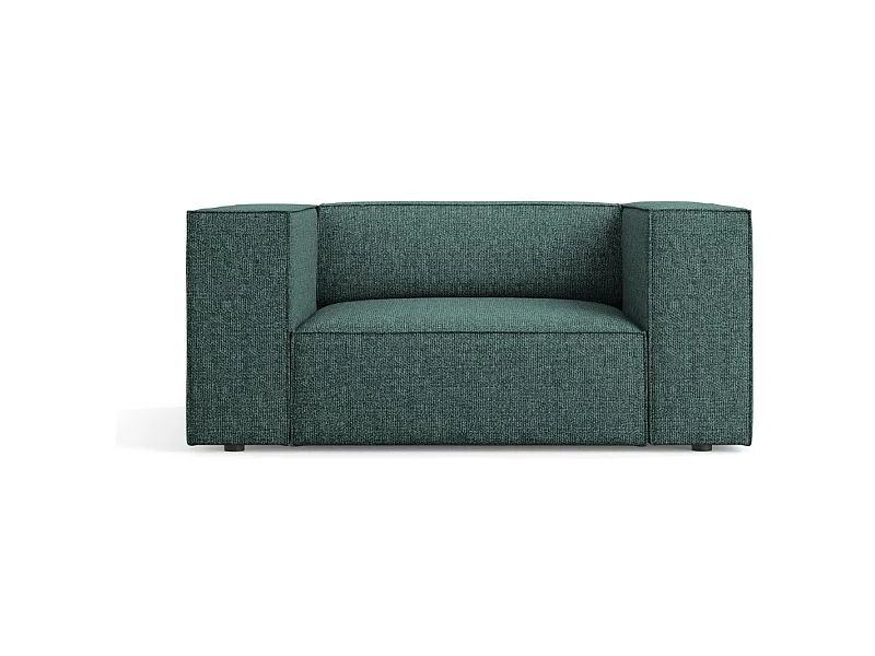 Cosmopolitan Design - Sessel "Arendal" aus Chenille-Stoff petrol - 124x102x70cm