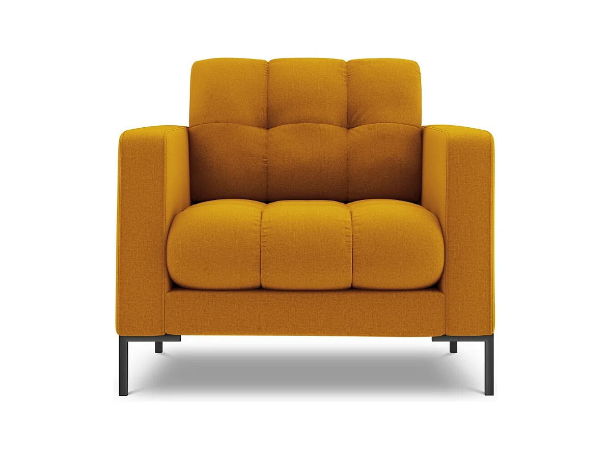 Cosmopolitan Design - Poltrona "Bali" em tecido estrutural amarelo - 87x92x75cm