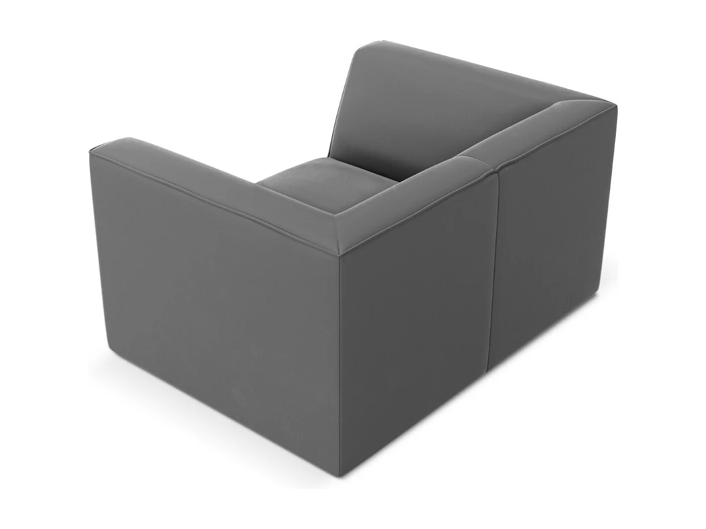 CXL by Christian Lacroix - Fauteuil "Charles" en velours gris foncé - 120x92x69cm