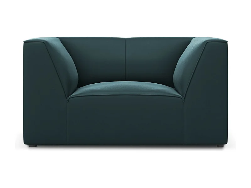 CXL by Christian Lacroix - Fauteuil "Charles" Flueel, Blauw - 120x92x69cm