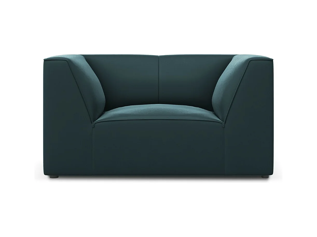 CXL by Christian Lacroix - Fauteuil "Charles" Flueel, Blauw - 120x92x69cm