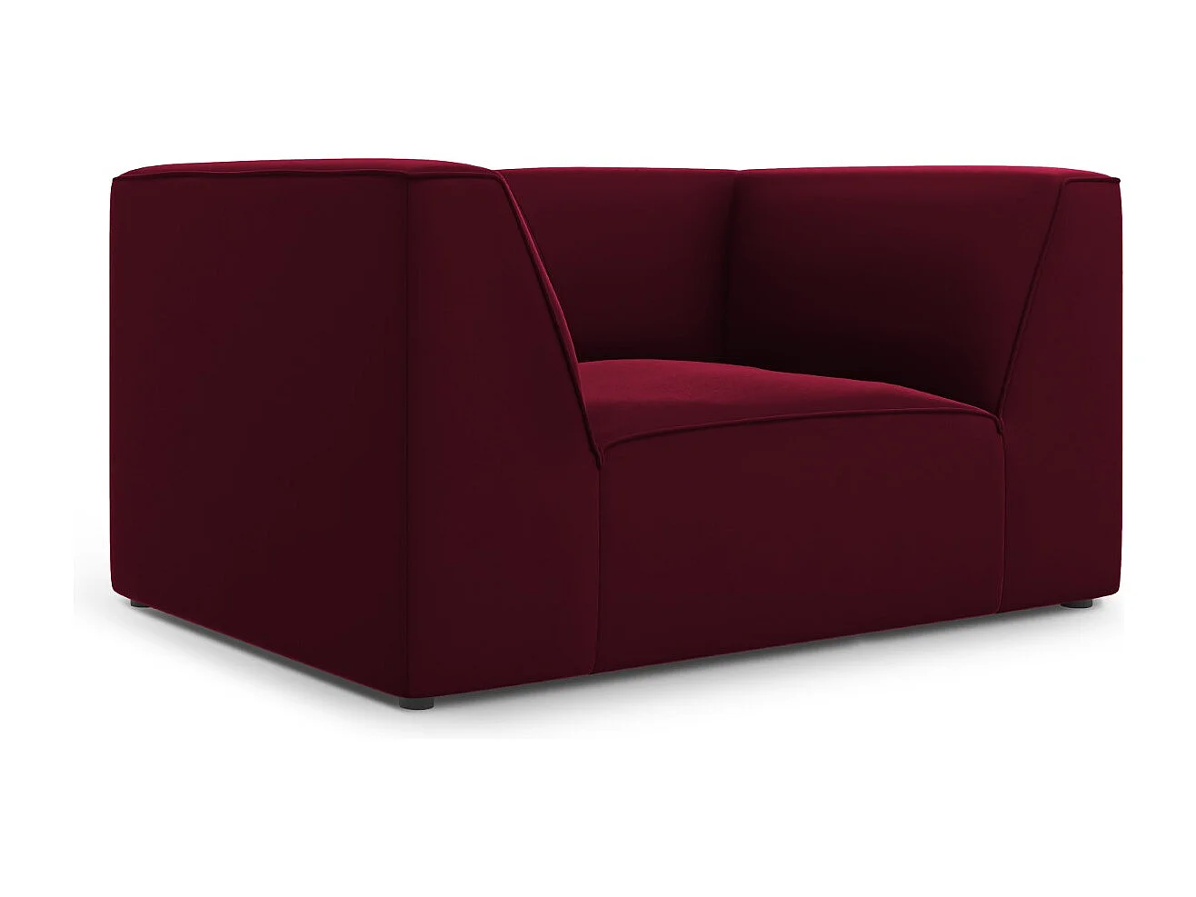 CXL by Christian Lacroix - Sessel "Charles" Sitzer aus Samt rot - 120x92x69cm