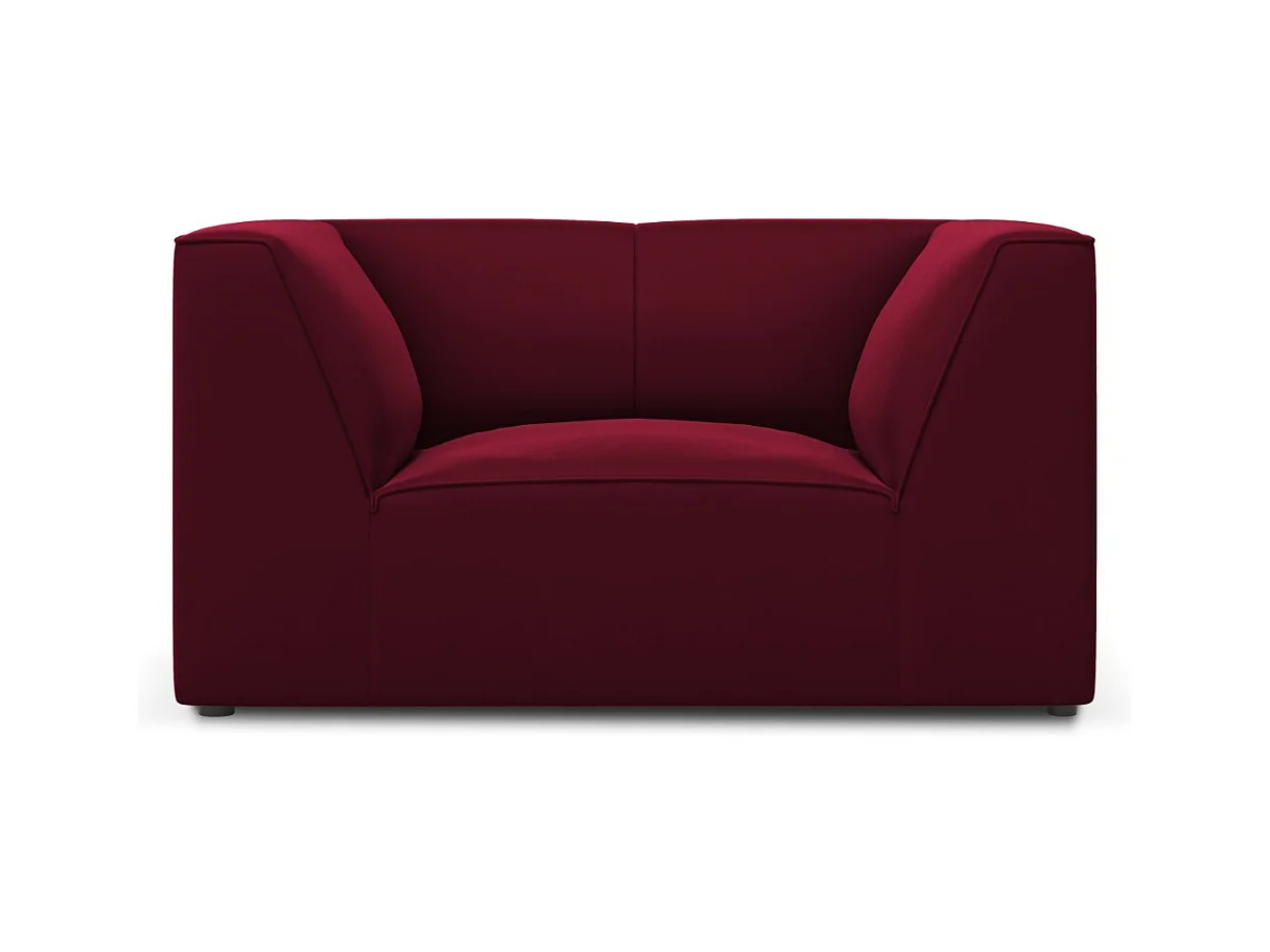 CXL by Christian Lacroix - Fauteuil "Charles" Flueel, Rood - 120x92x69cm