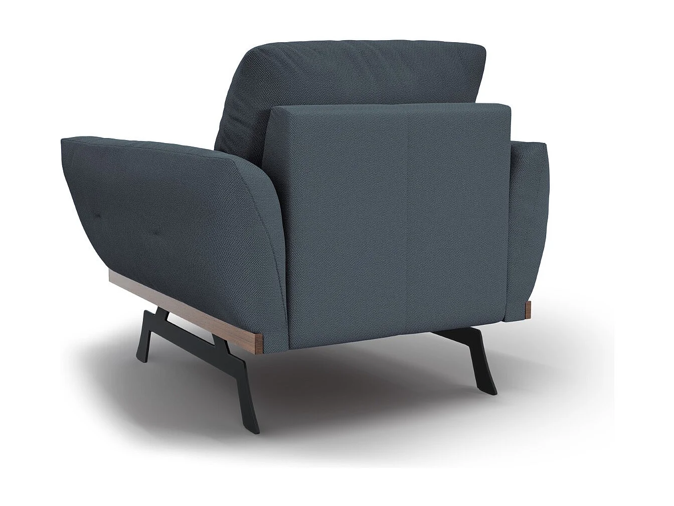 CXL by Christian Lacroix - Fauteuil "Olivier" en tissu structurel bleu - 95x95x87cm