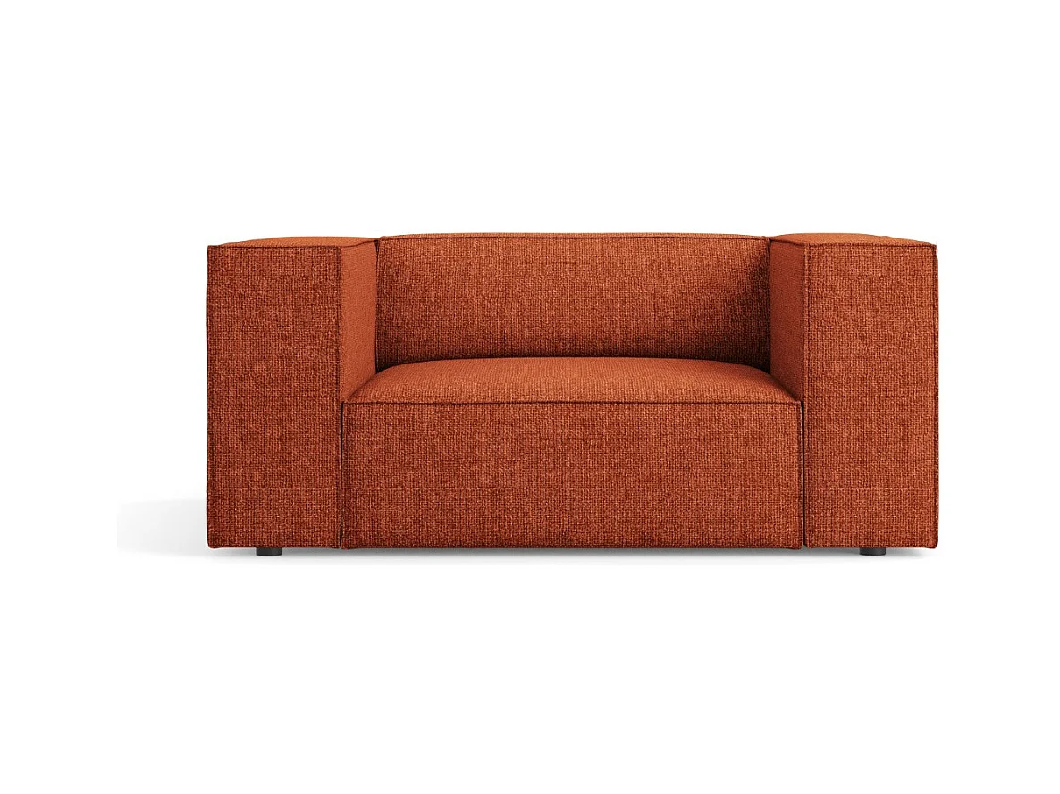 Cosmopolitan Design - Fauteuil "Arendal" Chenille, Terracotta - 124x102x70cm