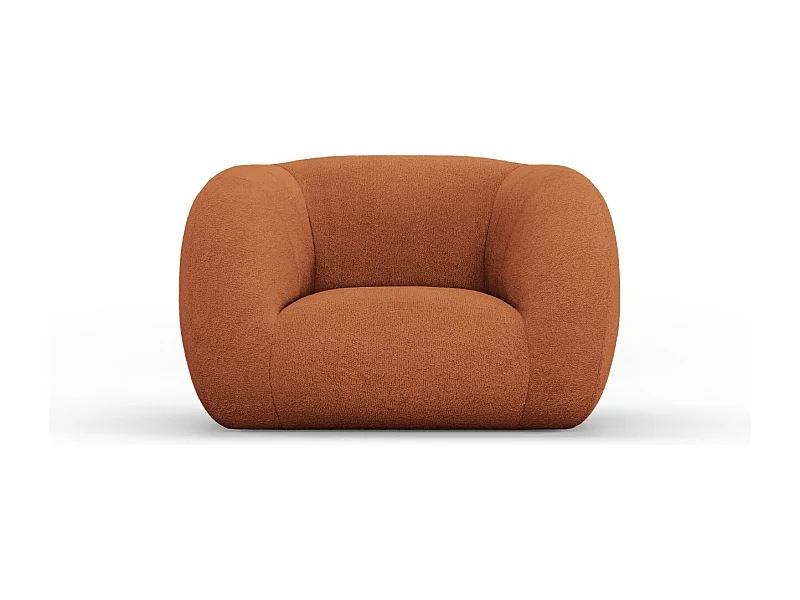 Cosmopolitan Design - Fauteuil "Essen" Boucle, Bruin - 130x95x86cm