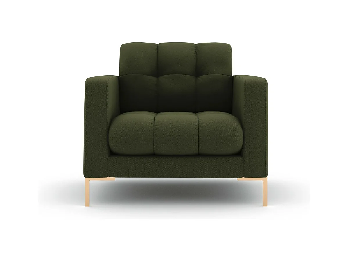 Cosmopolitan Design - Fauteuil "Bali" Structurele stof, Groente - 87x92x75cm