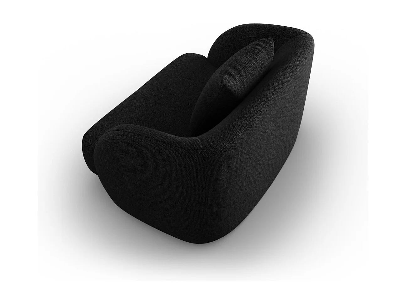 Cosmopolitan Design - Fotel, "Tulum" szenil, czarny - 103x90x70cm