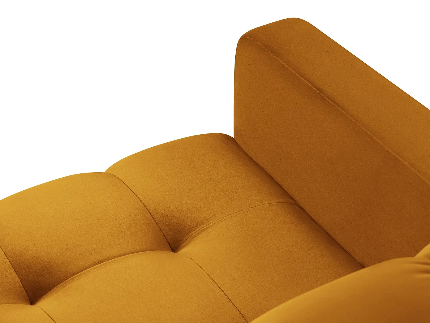 Cosmopolitan Design - Fauteuil "Bali" en velours jaune - 87x92x75cm