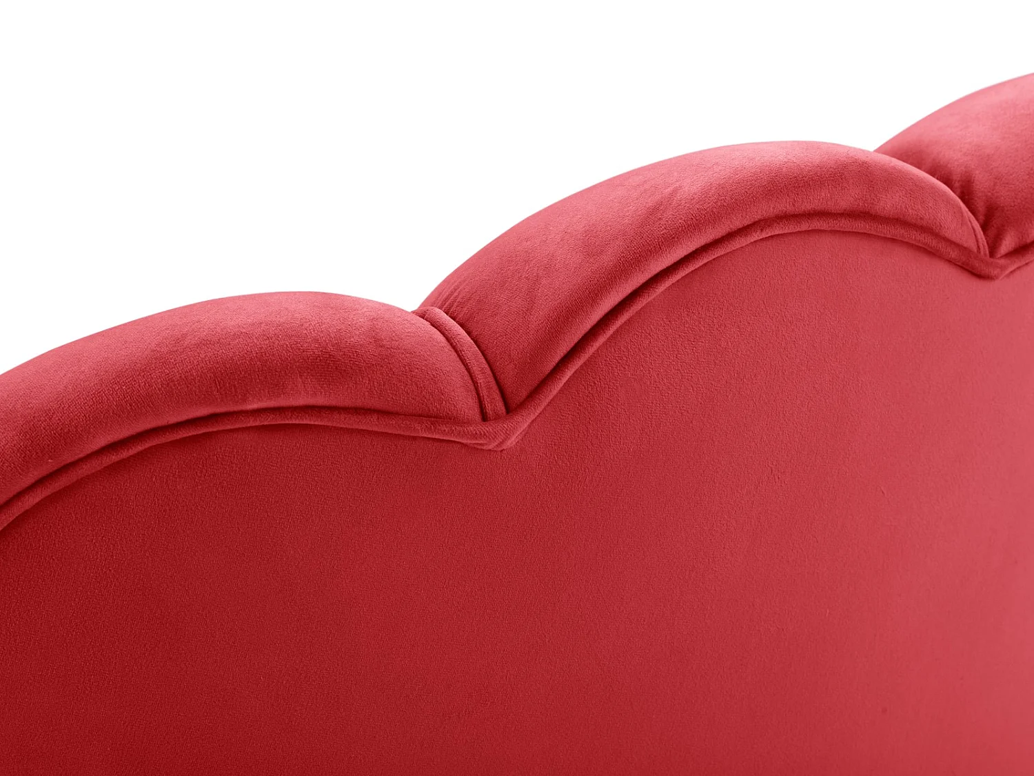 Cosmopolitan Design - Fauteuil "Kingston" Flueel, Rood - 98x78x76cm