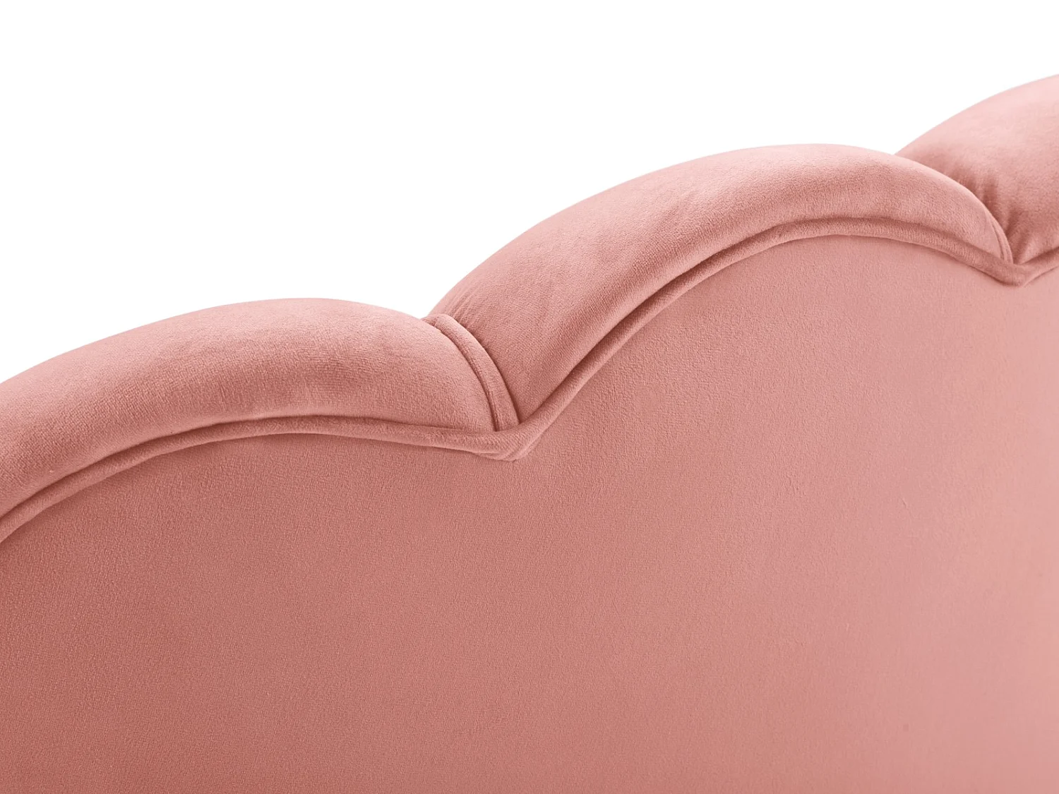 Cosmopolitan Design - Fauteuil "Kingston" en velours rose - 98x78x76cm