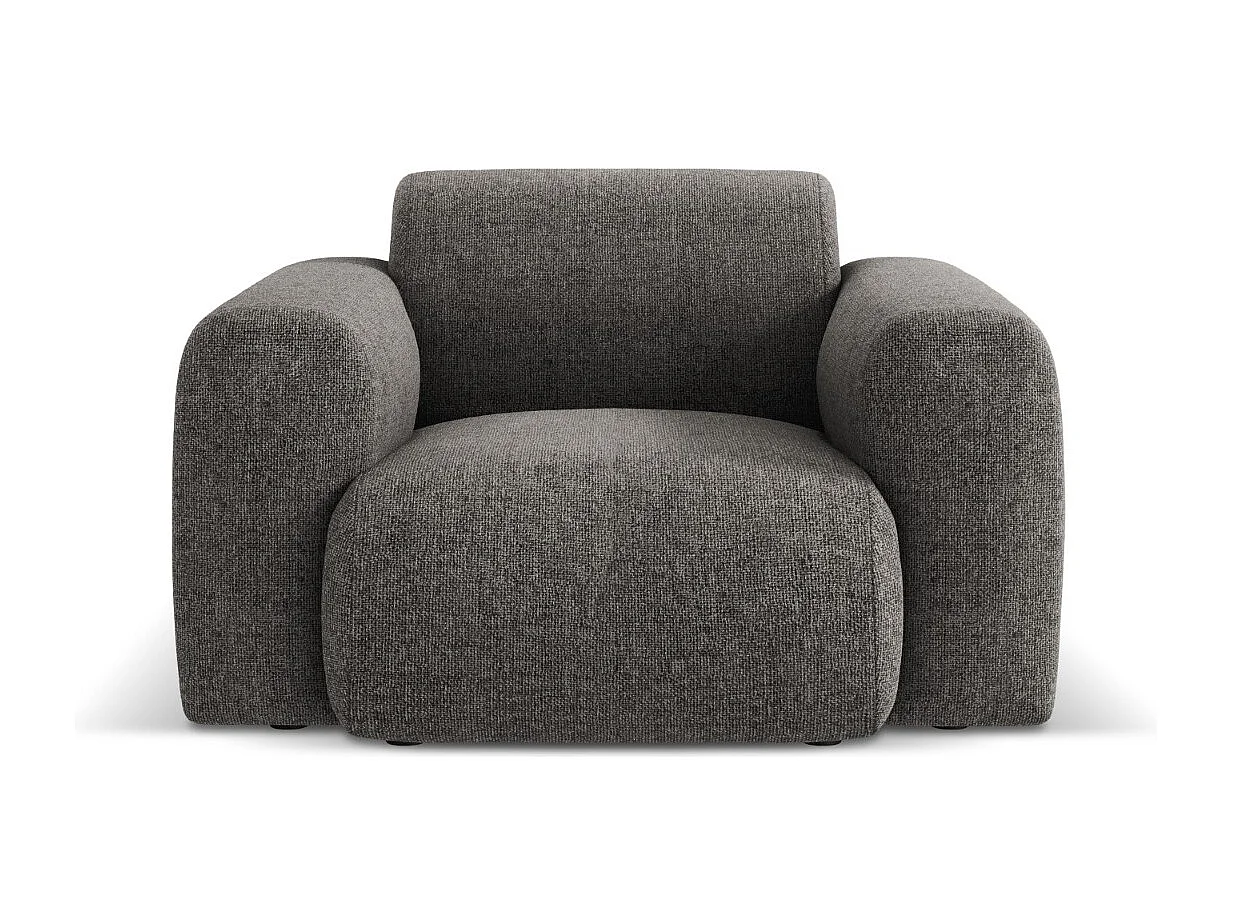 Cosmopolitan Design - Fauteuil "Nolio" 2 zitplaatsen, Chenille, Grijs - 105x95x72cm