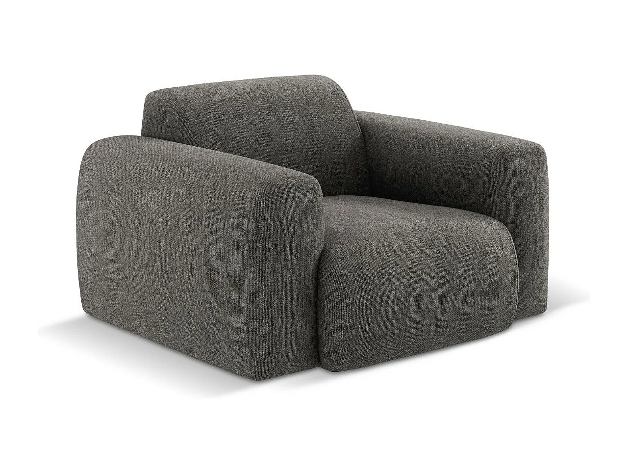 Cosmopolitan Design - Fauteuil "Nolio" 2 zitplaatsen, Chenille, Grijs - 105x95x72cm