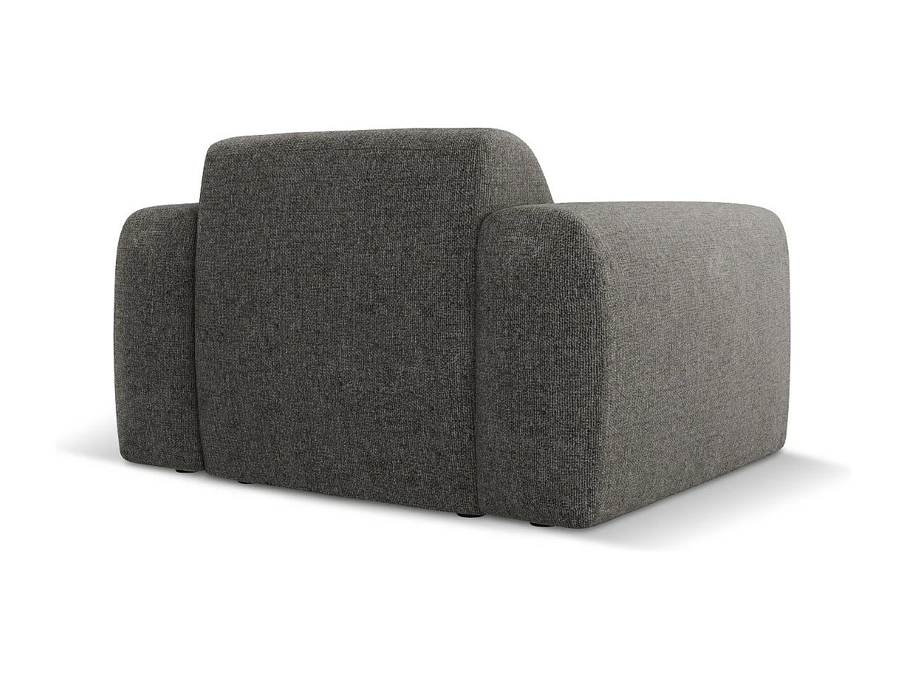 Cosmopolitan Design - Fauteuil "Nolio" 2 zitplaatsen, Chenille, Grijs - 105x95x72cm