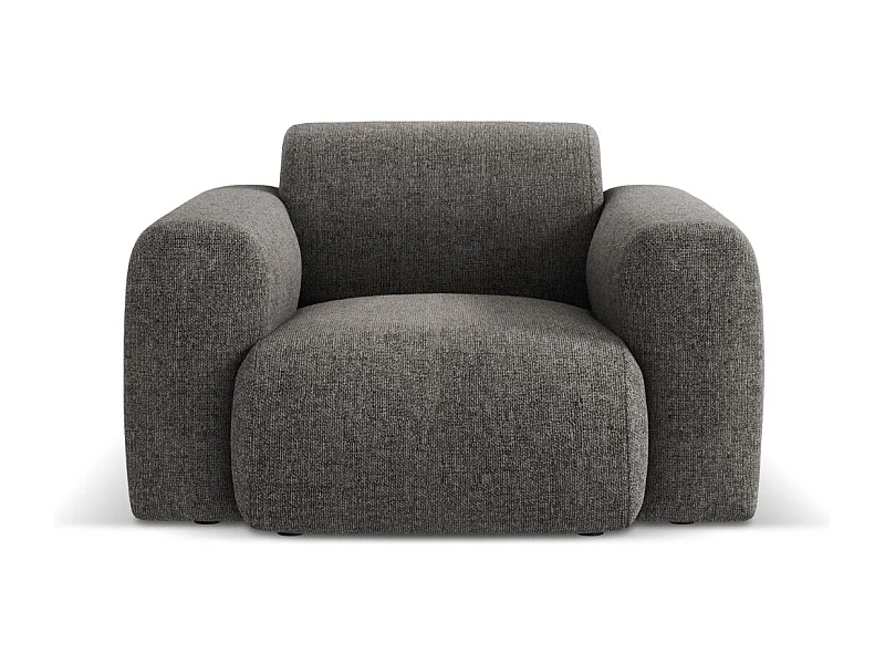 Cosmopolitan Design - Fauteuil "Nolio" 2 zitplaatsen, Chenille, Grijs - 105x95x72cm