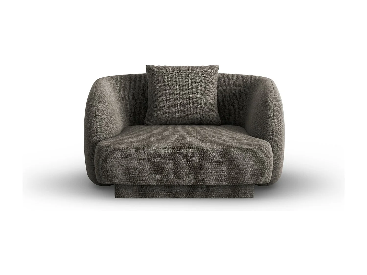 Cosmopolitan Design - Fauteuil "Tulum" Chenille, Grijs - 103x90x70cm
