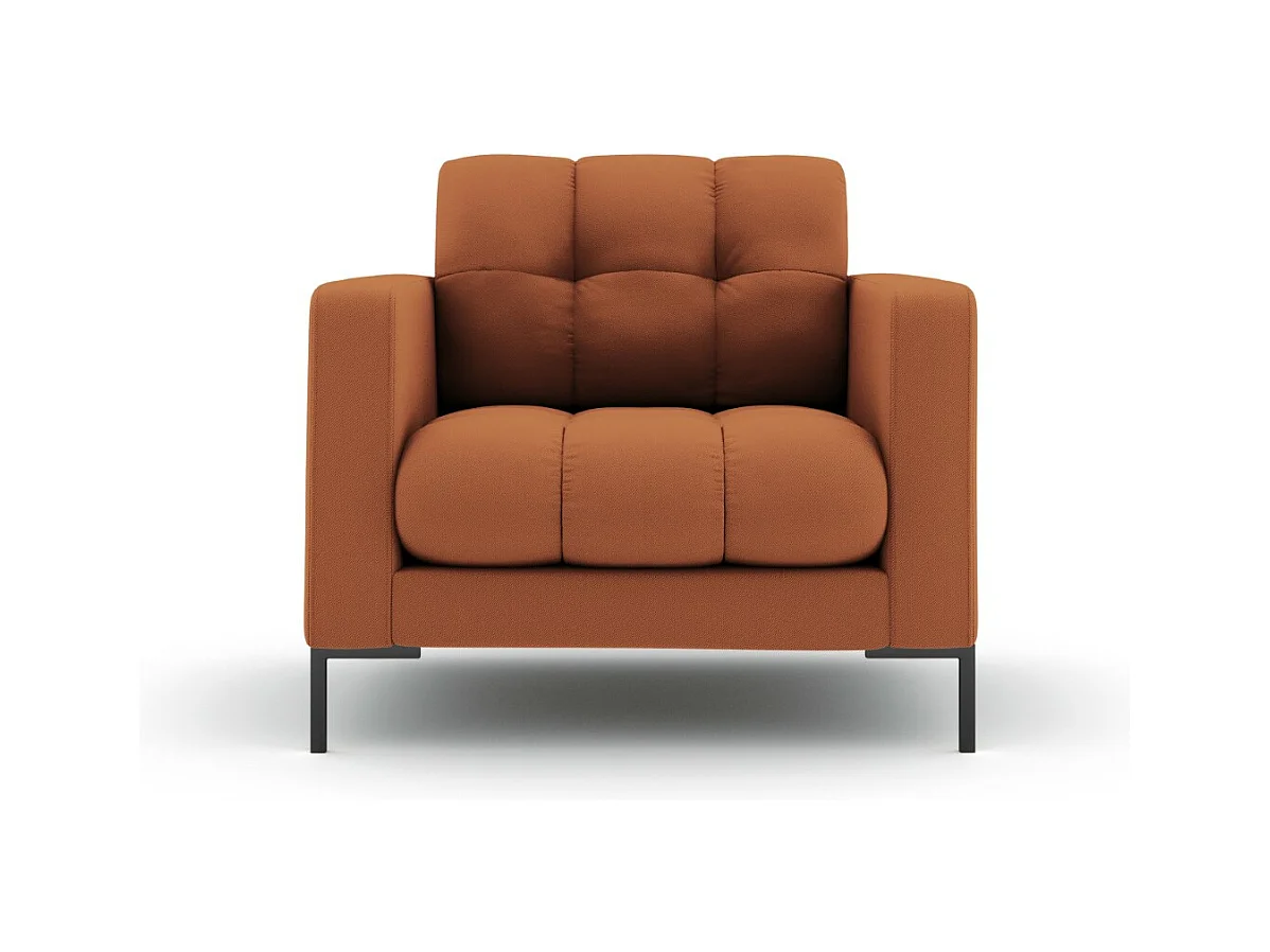 Cosmopolitan Design - Fauteuil "Bali" en tissu structurel brique - 87x92x75cm