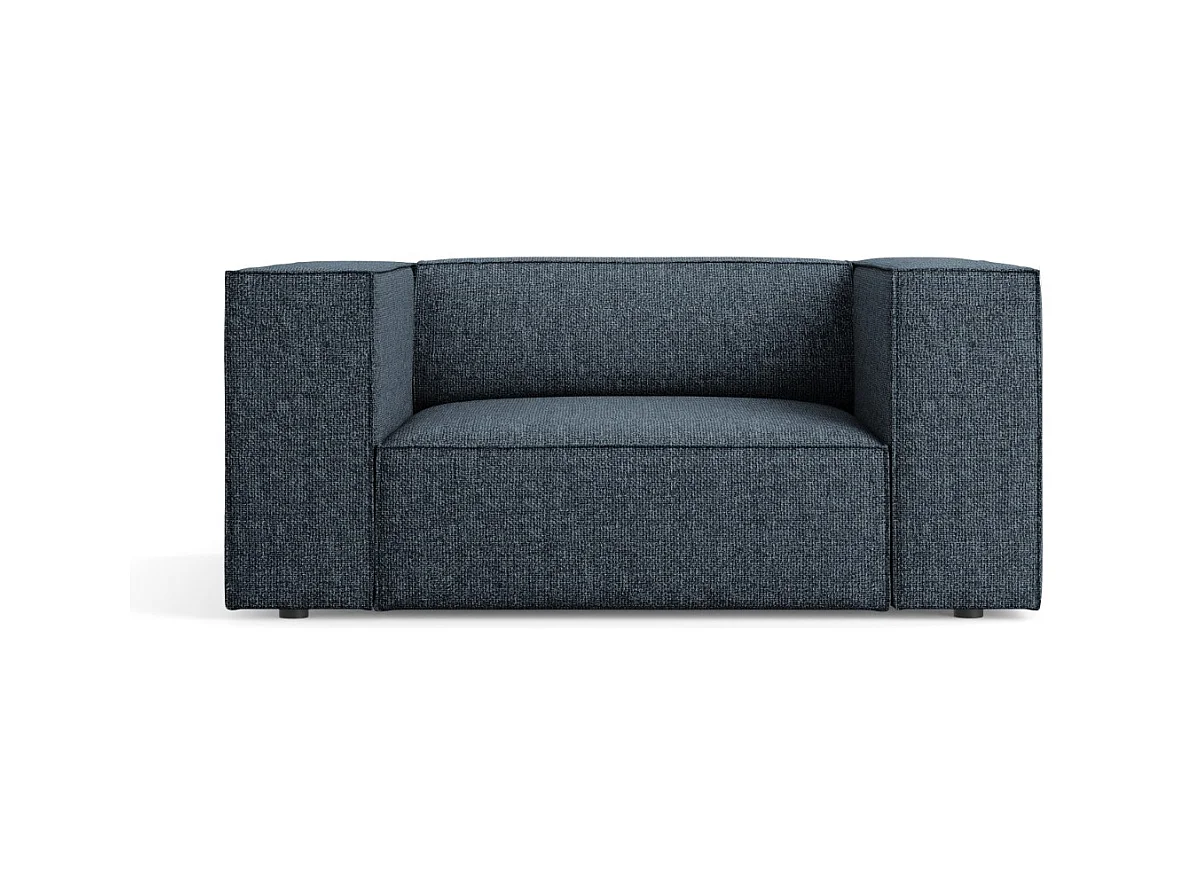 Cosmopolitan Design - Fauteuil "Arendal" Chenille, Koningsblauw - 124x102x70cm