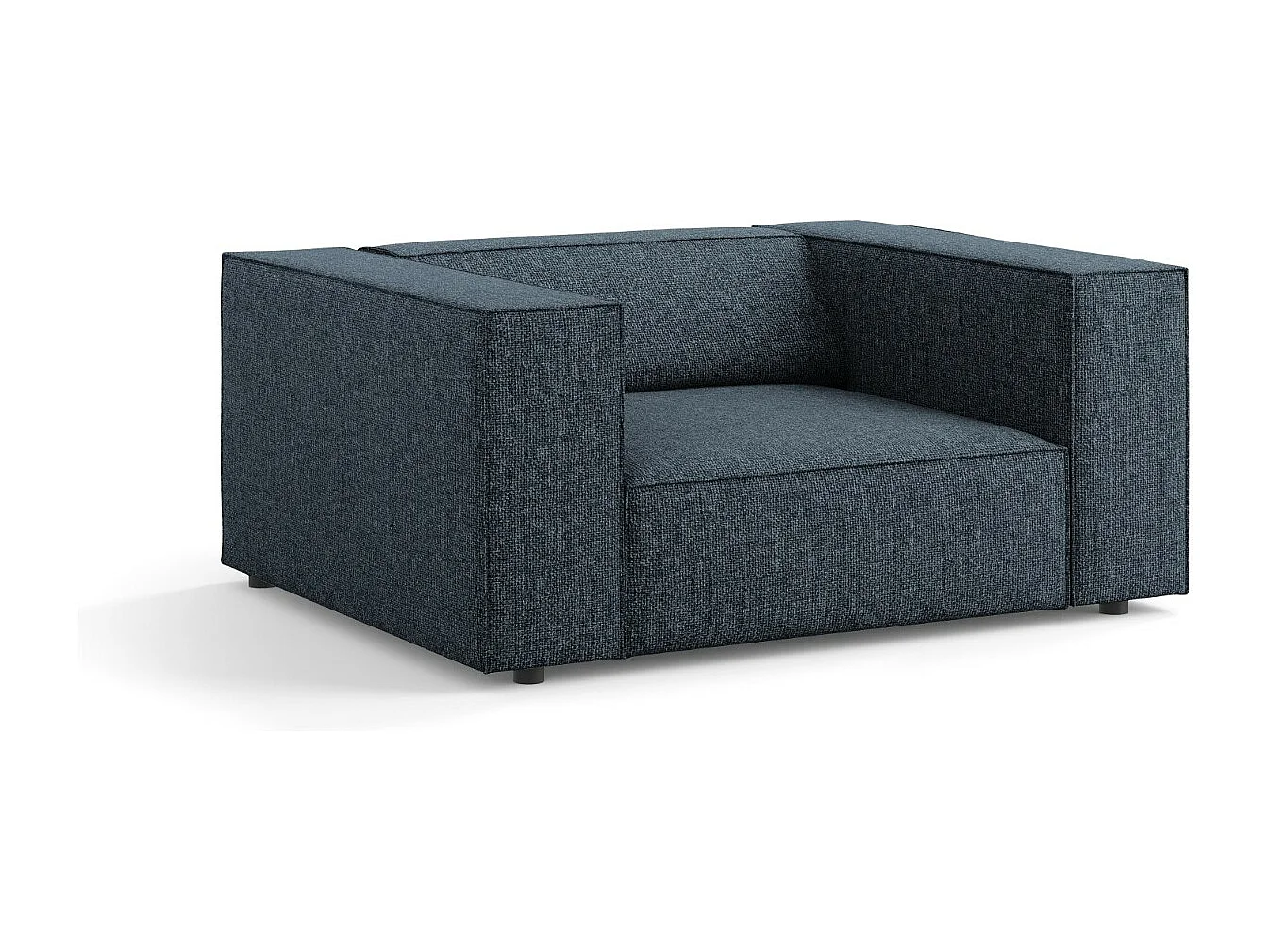 Cosmopolitan Design - Fauteuil "Arendal" en chenille bleu roi - 124x102x70cm