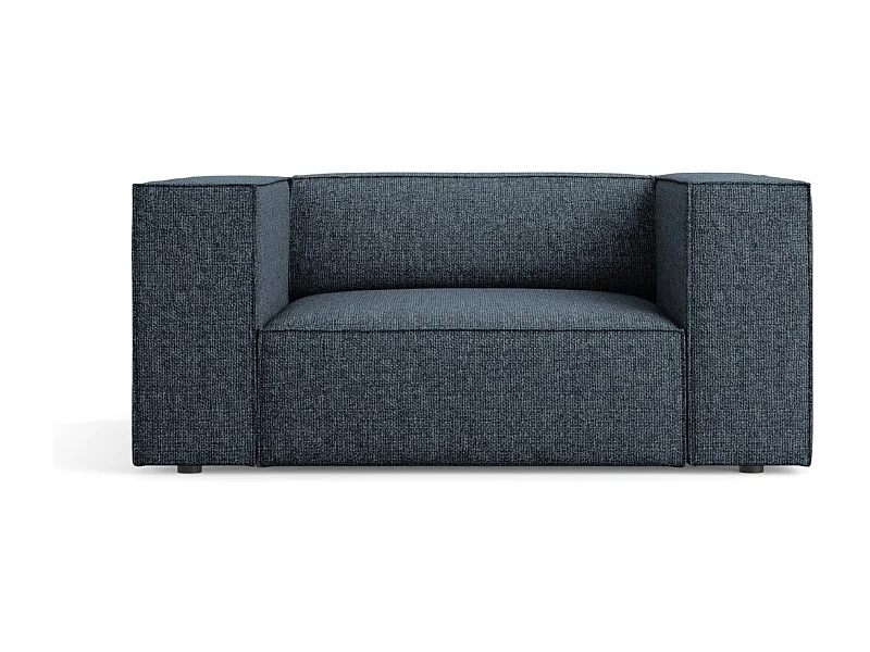 Cosmopolitan Design - Fauteuil "Arendal" en chenille bleu roi - 124x102x70cm