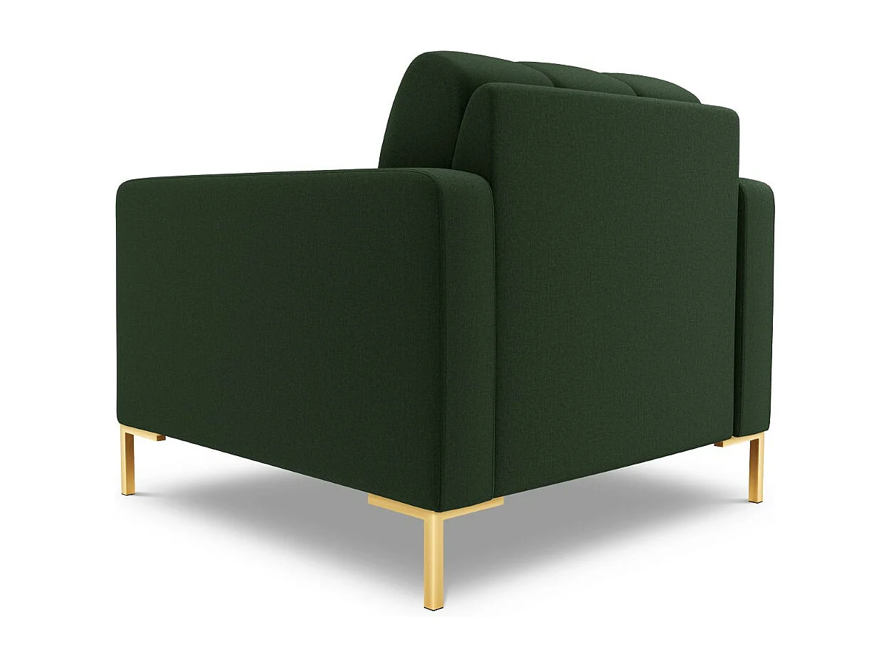 Cosmopolitan Design - Fauteuil "Bali" en tissu structurel vert foncé - 87x92x75cm