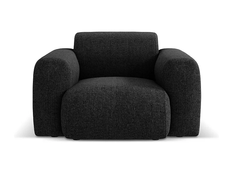 Cosmopolitan Design - Fotel, "Nolio" 2 miejsca szenil, czarny - 105x95x72cm