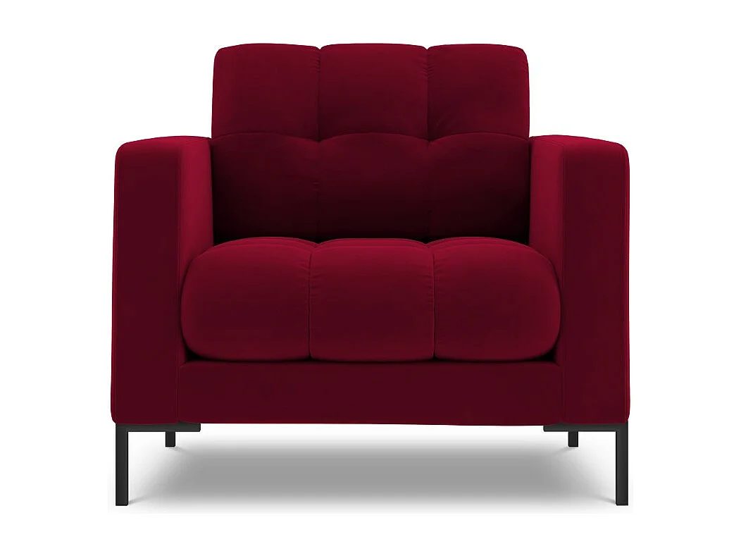 Cosmopolitan Design - Sessel "Bali" aus Samt rot - 87x92x75cm