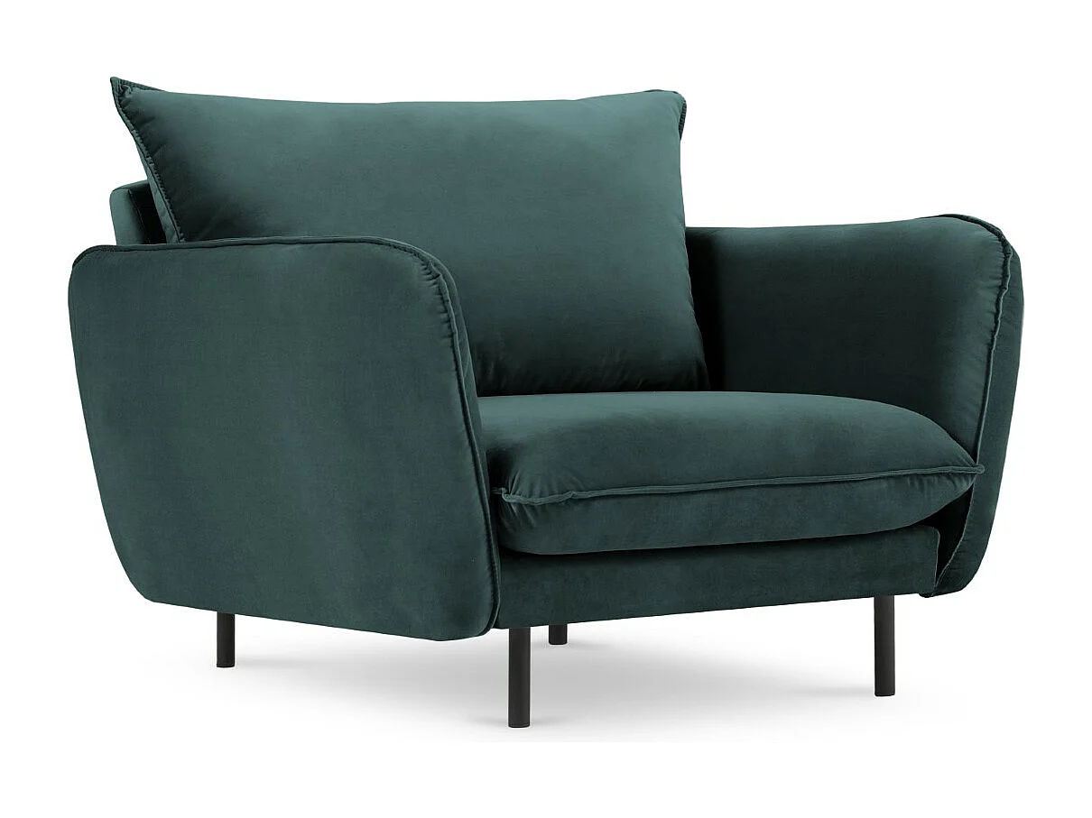 Cosmopolitan Design - Fauteuil "Vienna" Flueel, Olie - 97x94x95cm