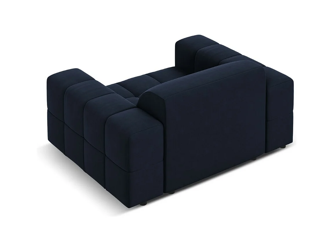 CXL by Christian Lacroix - Sillón "Luc" de terciopelo azul oscuro - 124x102x70cm