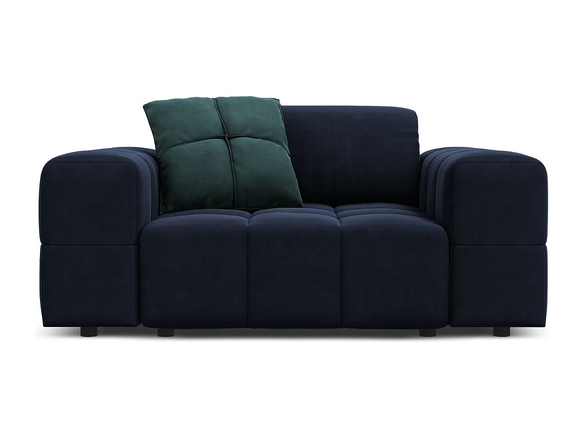 CXL by Christian Lacroix - Poltrona "Luc" em veludo azul escuro - 124x102x70cm