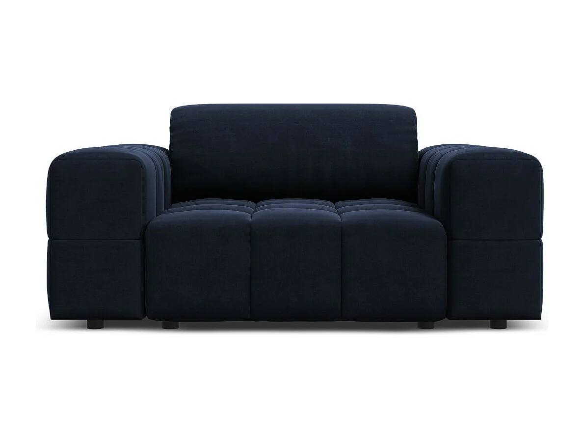 CXL by Christian Lacroix - Poltrona "Luc" em veludo azul escuro - 124x102x70cm