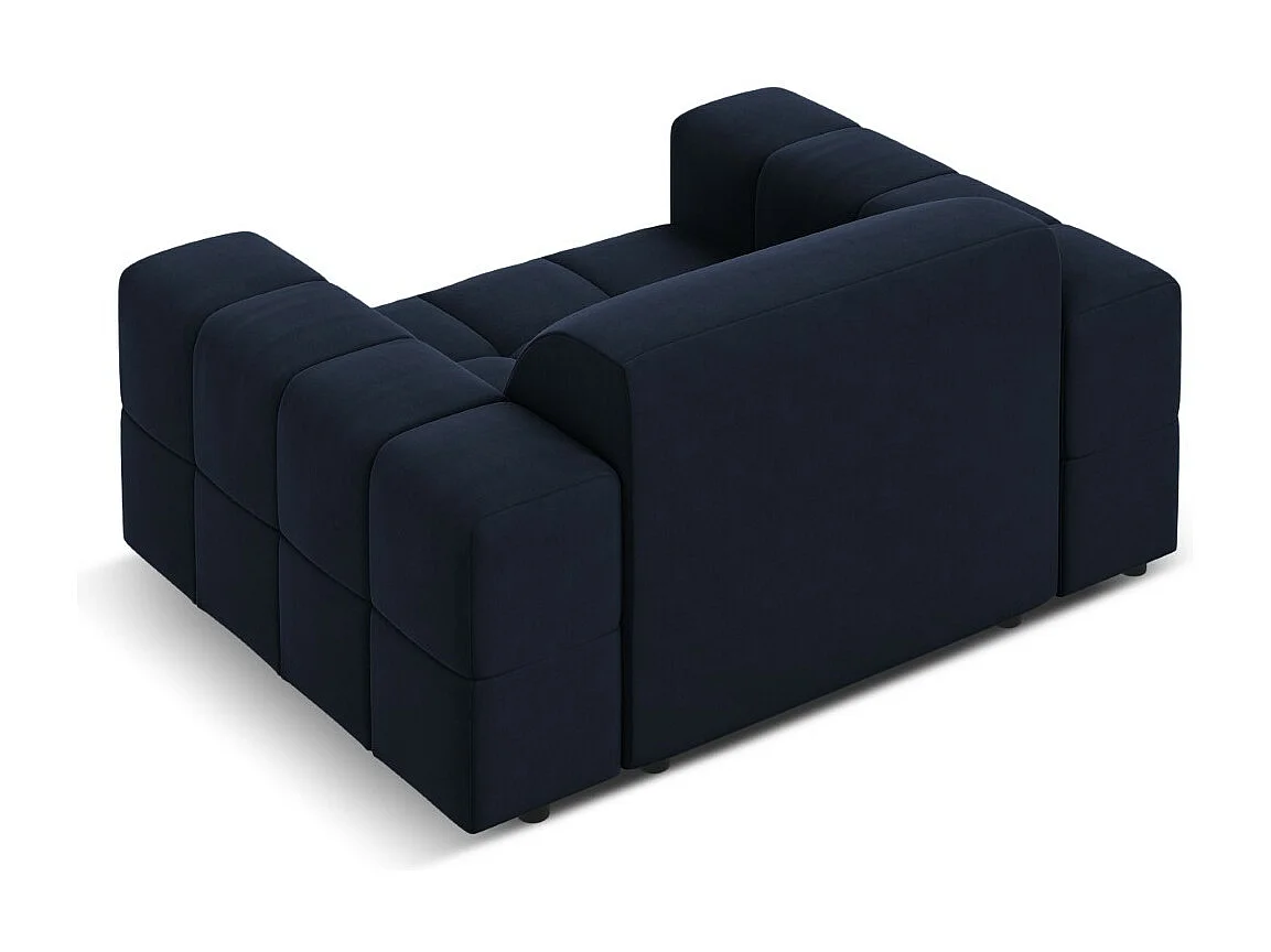 CXL by Christian Lacroix - Poltrona "Luc" em veludo azul escuro - 124x102x70cm